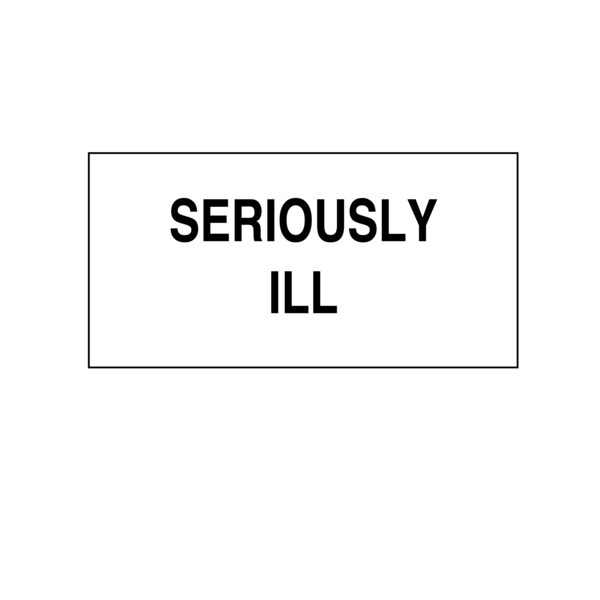 Printed Chart Tape - Seriously Ill